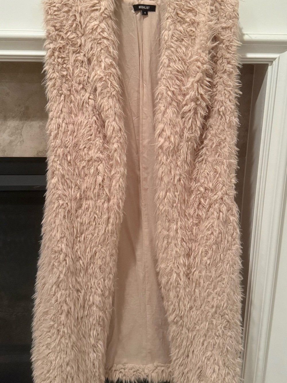 Wishlist Cream Sherpa Faux-Fur Open Vest